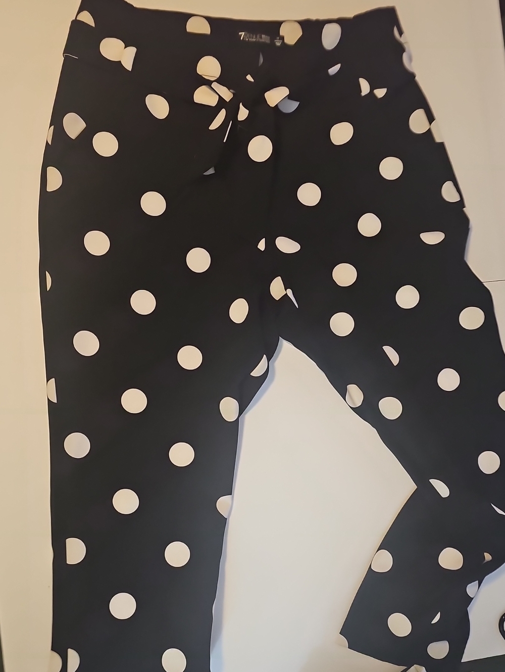 New York & Company Black Polka Dot Capris